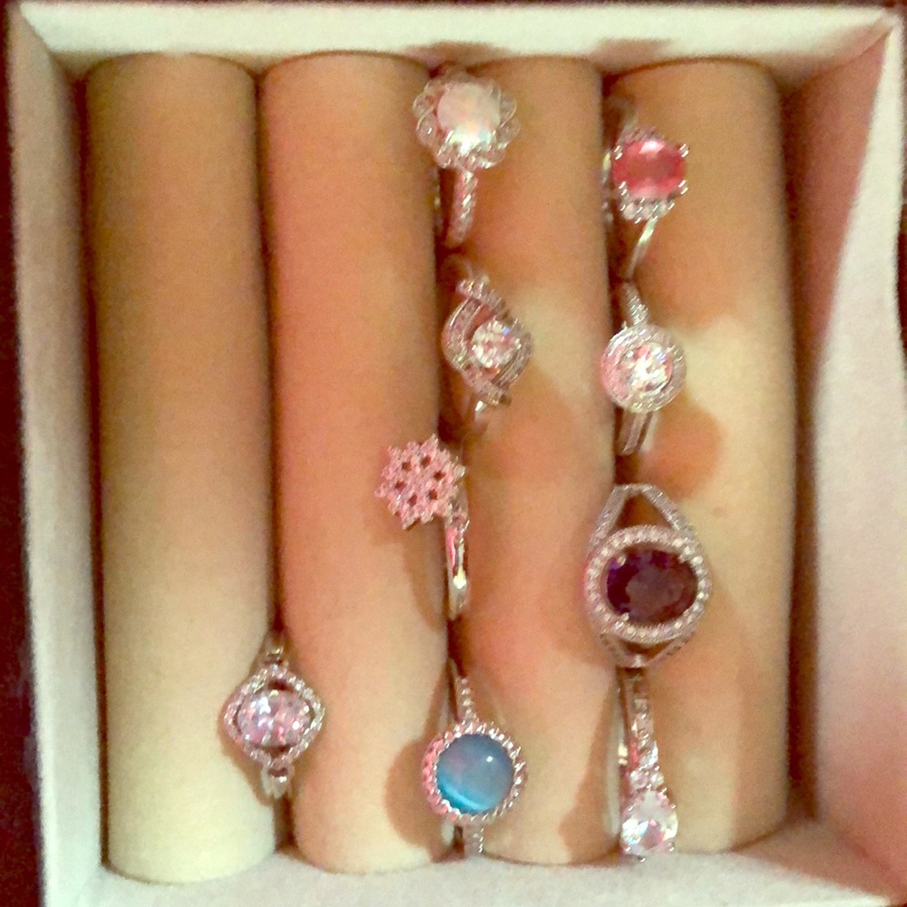 Rings sizes 8 and 9 sterling silver and white gold